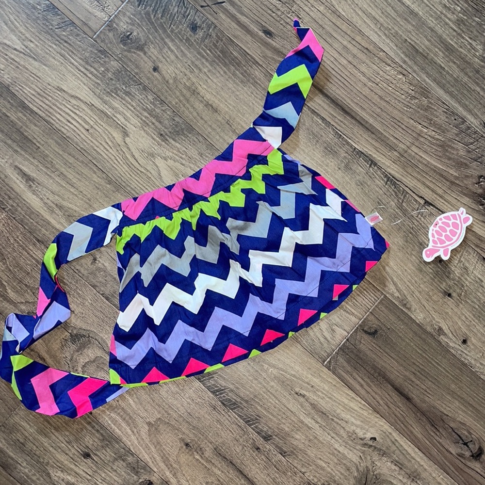 NWT LWD Navy Multi Chevron Lime skirt